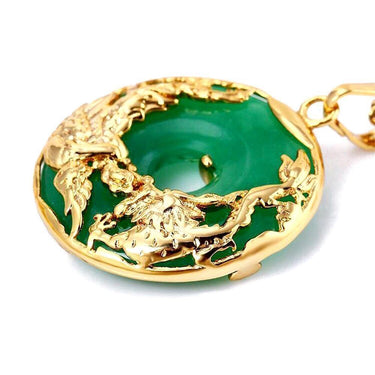 Auspicious Dragon & Phoenix Jade Necklace-Your Soul Place